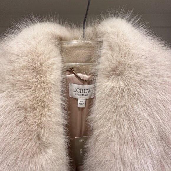 J.Crew Collection Limited Edition Faux-Fur Coat XS BNT - Picture 4 of 6